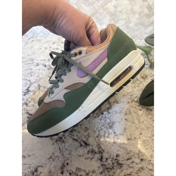 Size 7 Nike Air Max 1 NH  DR9773-300 TreeLine Skunk Men's Sneakers - Picture 11 of 16
